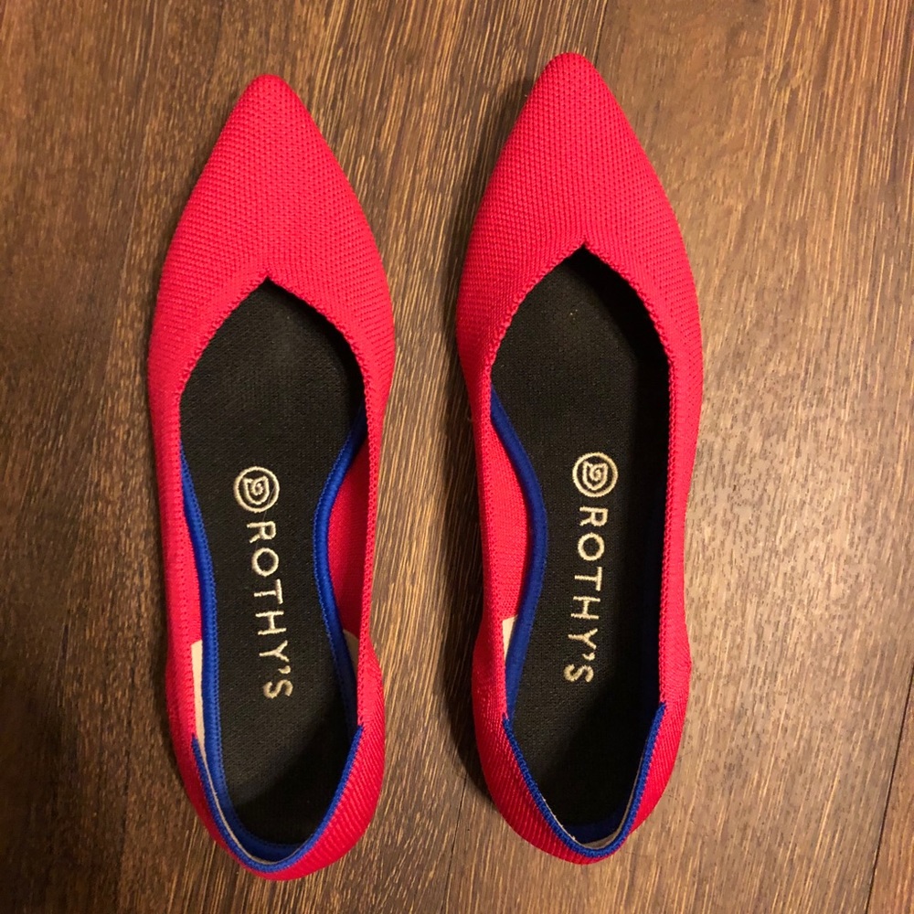 Rothy’s Hot Pink Points EUC Size 7.5